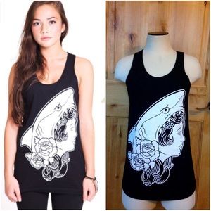 UO Black White MACKLEMORE & LEWIS TANK NWOT XS